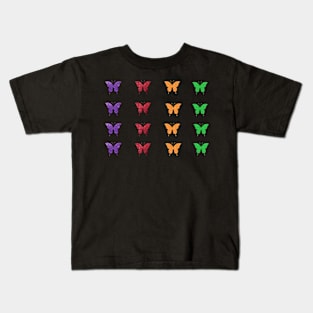 Bright Faux Glitter Butterflies Pack Kids T-Shirt